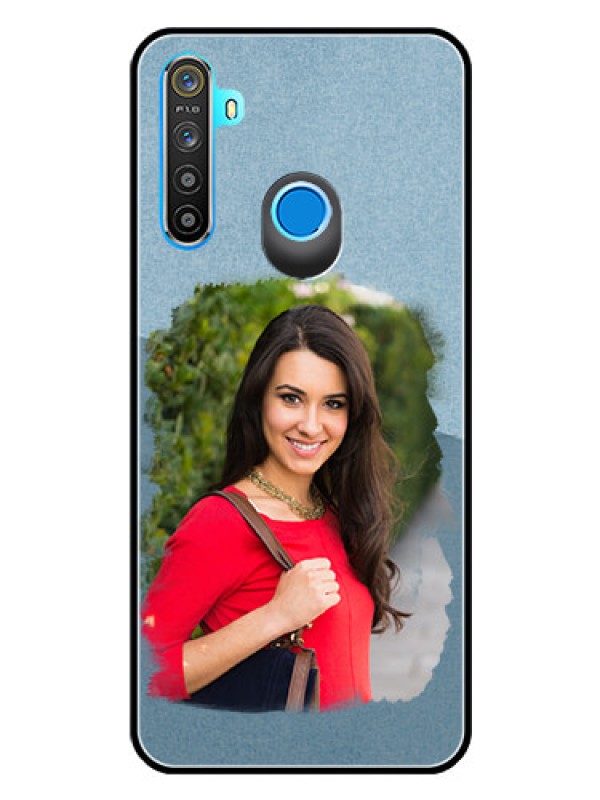 Custom Realme Narzo 10 Custom Glass Mobile Case  - Grunge Line Art Design