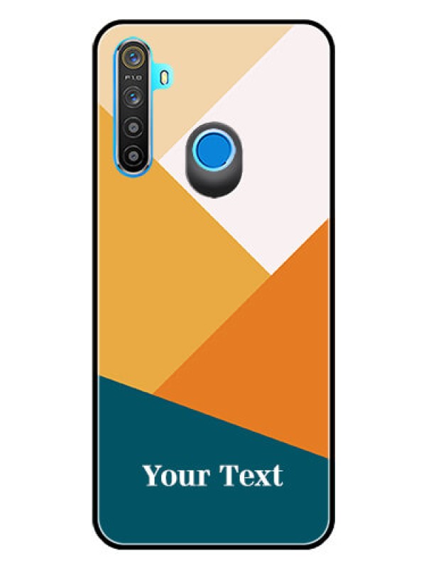 Custom Narzo 10 Personalized Glass Phone Case - Stacked Multi-colour Design