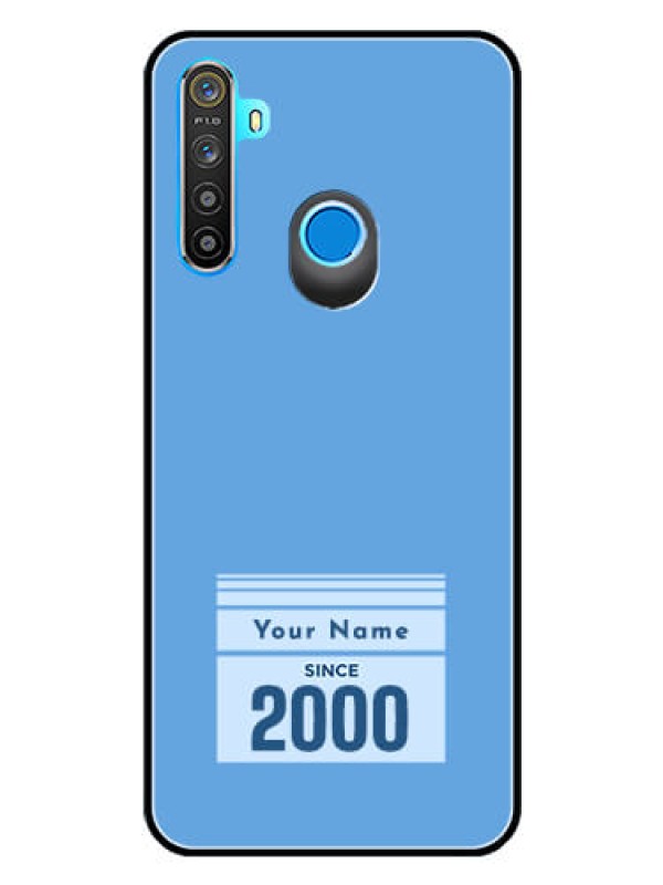 Custom Narzo 10 Custom Glass Mobile Case - Custom Year of birth Design
