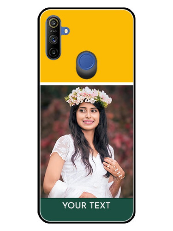 Custom Realme Narzo 10A Photo Printing on Glass Case  - Love You Design