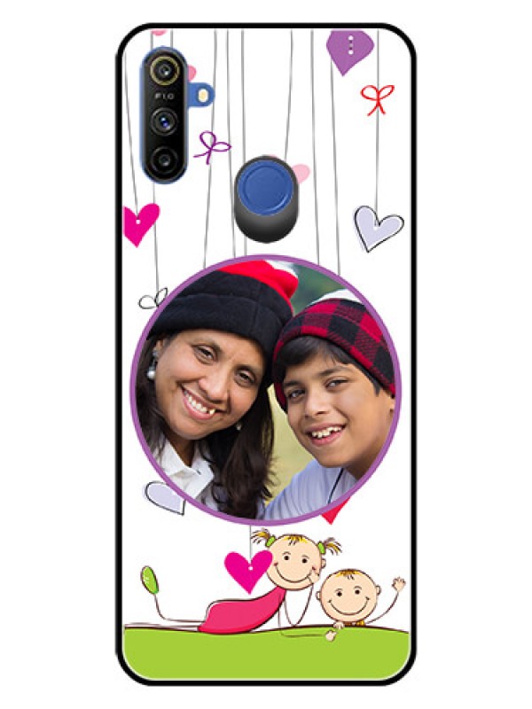 Custom Realme Narzo 10A Photo Printing on Glass Case  - Cute Kids Phone Case Design