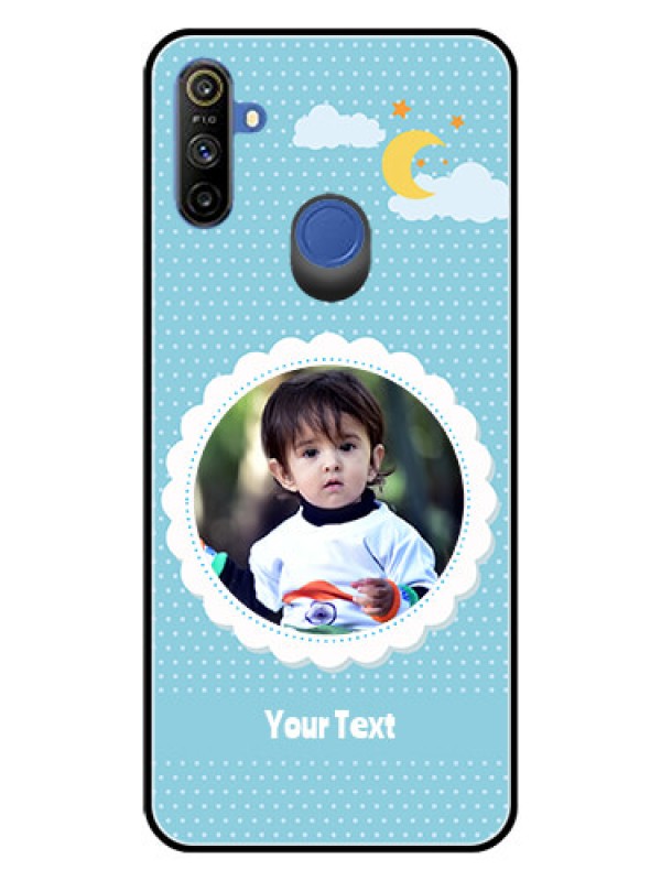 Custom Realme Narzo 10A Personalised Glass Phone Case  - Violet Pattern Design