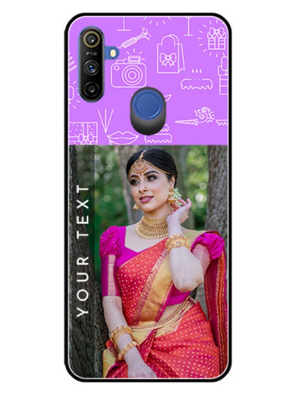 Custom Realme Narzo 10A Custom Glass Mobile Case  - Birthday Icons Design