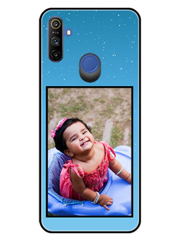 Custom Realme Narzo 10A Custom Glass Mobile Case  - Wave Pattern Colorful Design