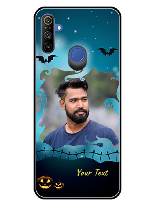 Custom Realme Narzo 10A Custom Glass Phone Case  - Halloween frame design