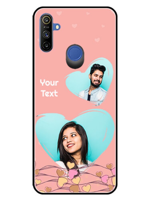 Custom Realme Narzo 10A Custom Glass Mobile Case  - Love Doodle Design