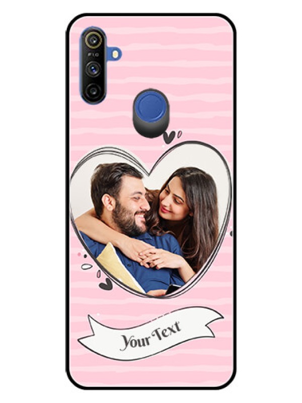 Custom Realme Narzo 10A Custom Glass Phone Case  - Vintage Heart Design