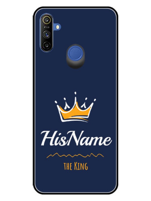 Custom Realme Narzo 10A Glass Phone Case King with Name