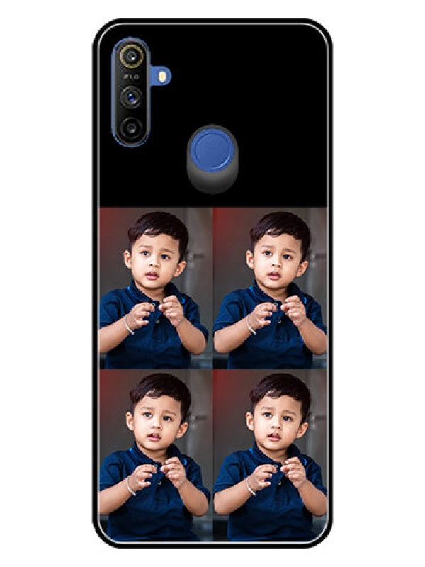 Custom Realme Narzo 10A 4 Image Holder on Glass Mobile Cover