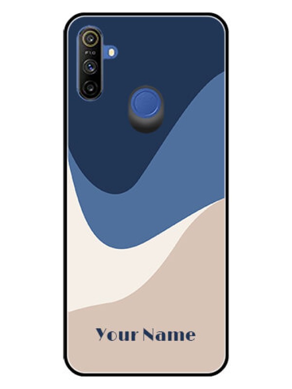 Custom Narzo 10A Custom Glass Phone Case - Abstract Drip Art Design