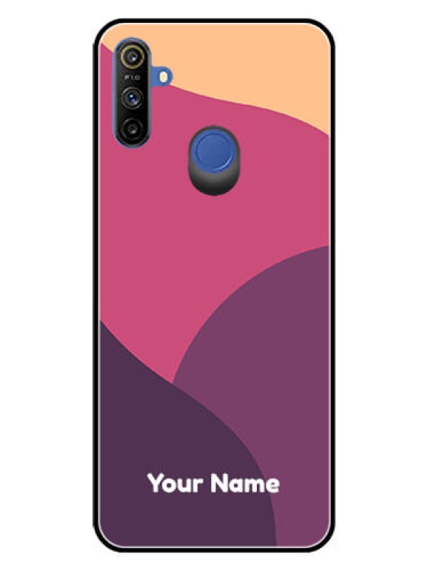 Custom Narzo 10A Custom Glass Phone Case - Mixed Multi-colour abstract art Design