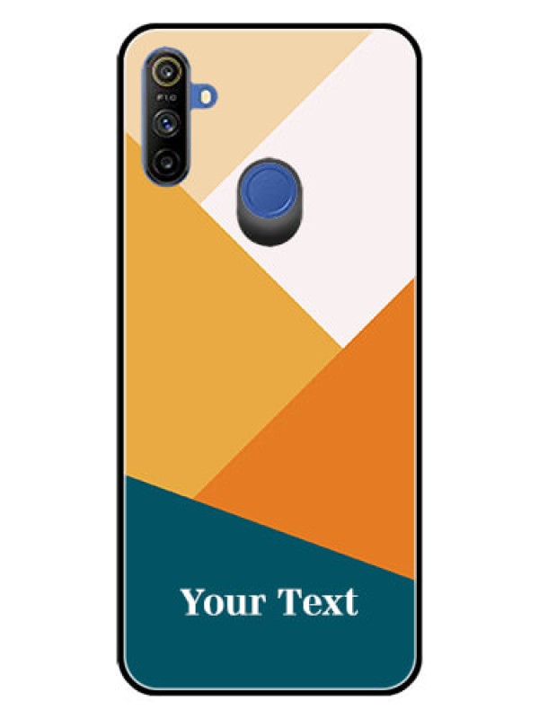 Custom Narzo 10A Personalized Glass Phone Case - Stacked Multi-colour Design