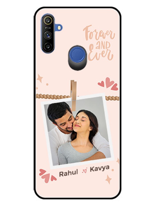 Custom Narzo 10A Custom Glass Phone Case - Forever and ever love Design