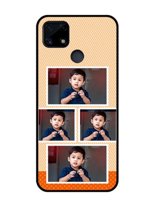 Custom Realme Narzo 20 Photo Printing on Glass Case  - Bulk Photos Upload Design