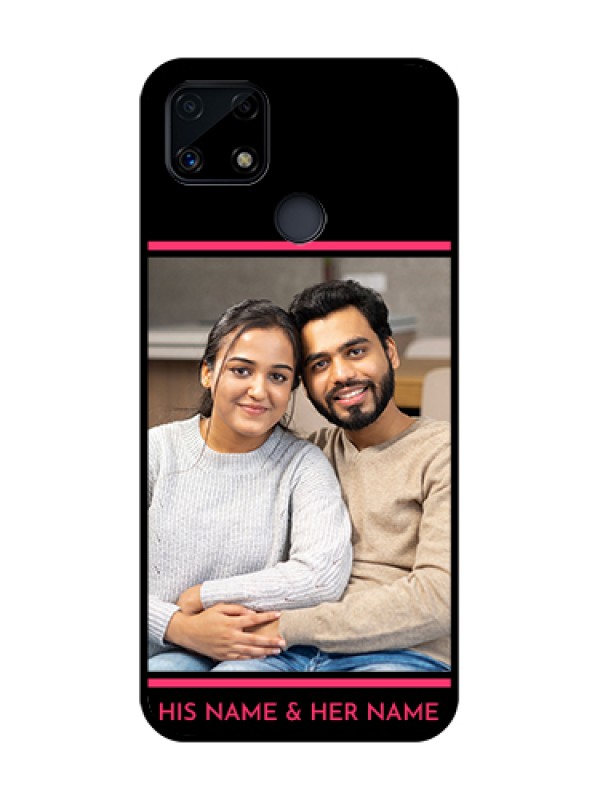Custom Realme Narzo 20 Custom Glass Mobile Case  - with Add Text Design