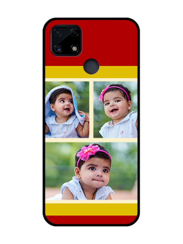 Custom Realme Narzo 20 Custom Glass Mobile Case  - Multiple Pic Upload Design
