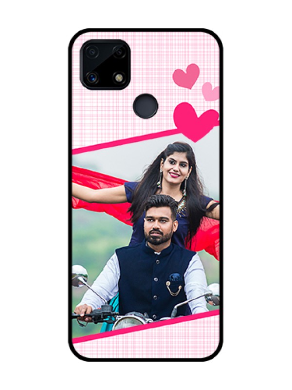 Custom Realme Narzo 20 Custom Glass Phone Case  - Love Shape Heart Design