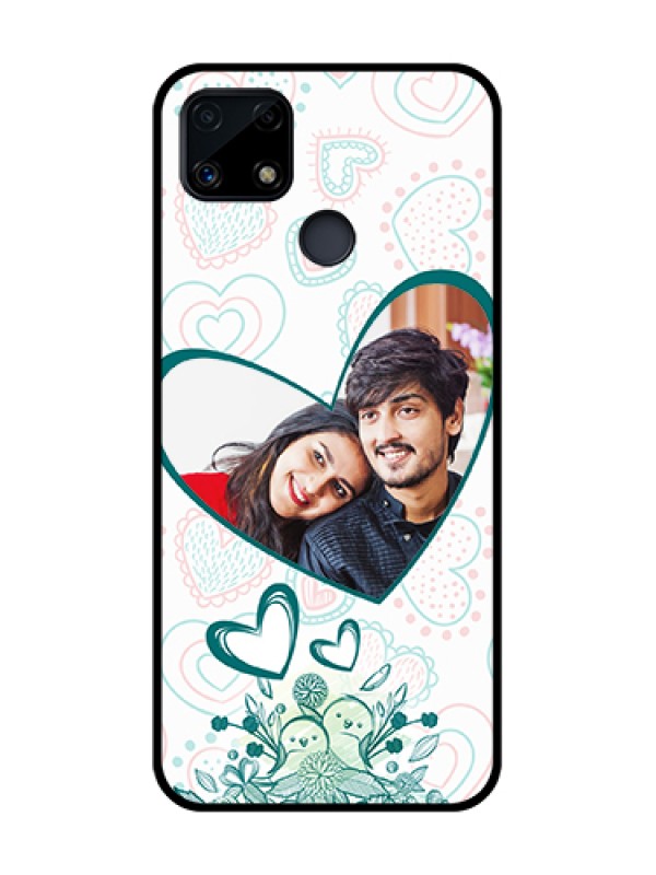 Custom Realme Narzo 20 Photo Printing on Glass Case  - Premium Couple Design