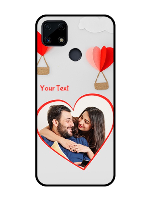 Custom Realme Narzo 20 Custom Glass Mobile Case  - Parachute Love Design