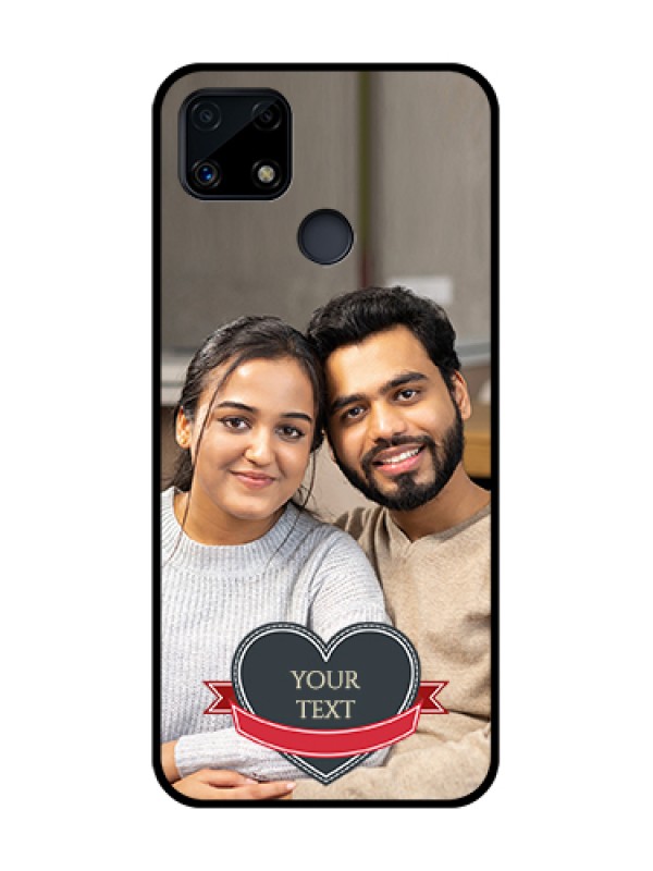 Custom Realme Narzo 20 Custom Glass Phone Case  - Just Married Couple Design