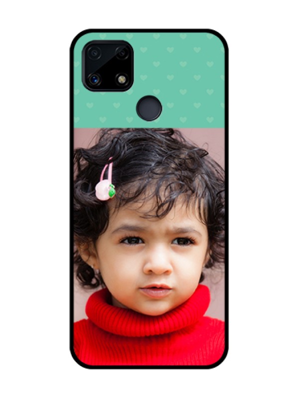 Custom Realme Narzo 20 Custom Glass Phone Case  - Lovers Picture Design