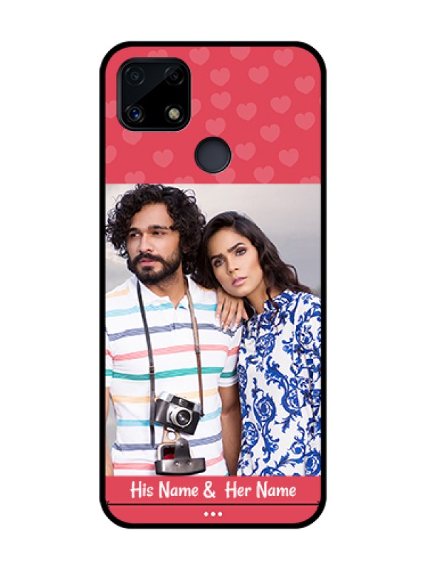 Custom Realme Narzo 20 Photo Printing on Glass Case  - Simple Love Design