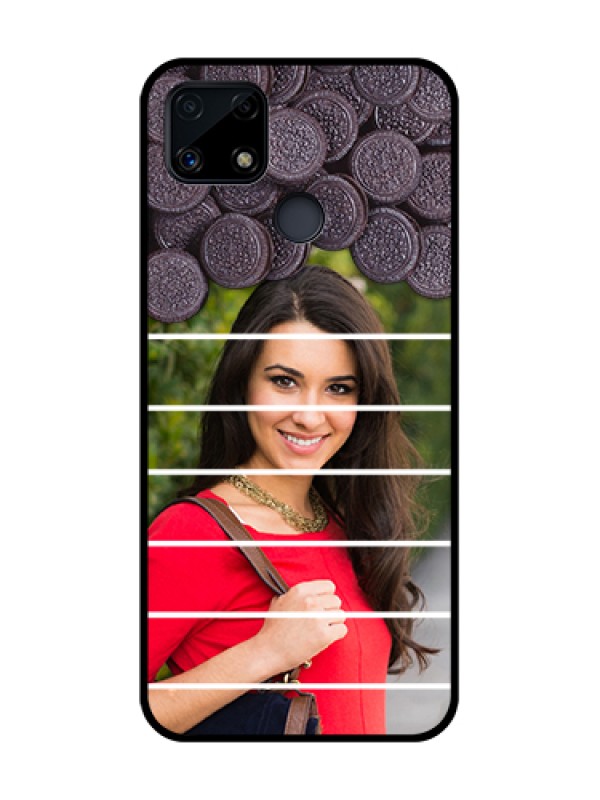 Custom Realme Narzo 20 Custom Glass Phone Case  - with Oreo Biscuit Design