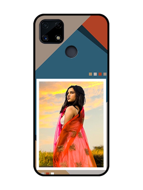 Custom Narzo 20 Personalized Glass Phone Case - Retro color pallet Design