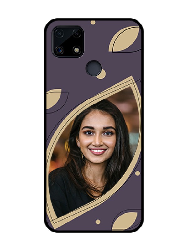 Custom Narzo 20 Custom Glass Mobile Case - Falling Leaf Design