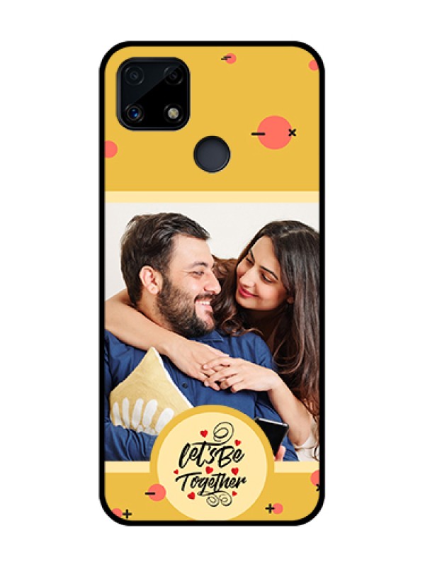 Custom Narzo 20 Photo Printing on Glass Case - Lets be Together Design
