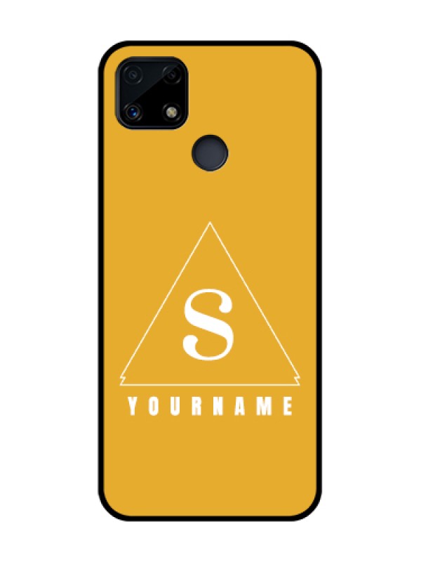 Custom Narzo 20 Personalized Glass Phone Case - simple triangle Design