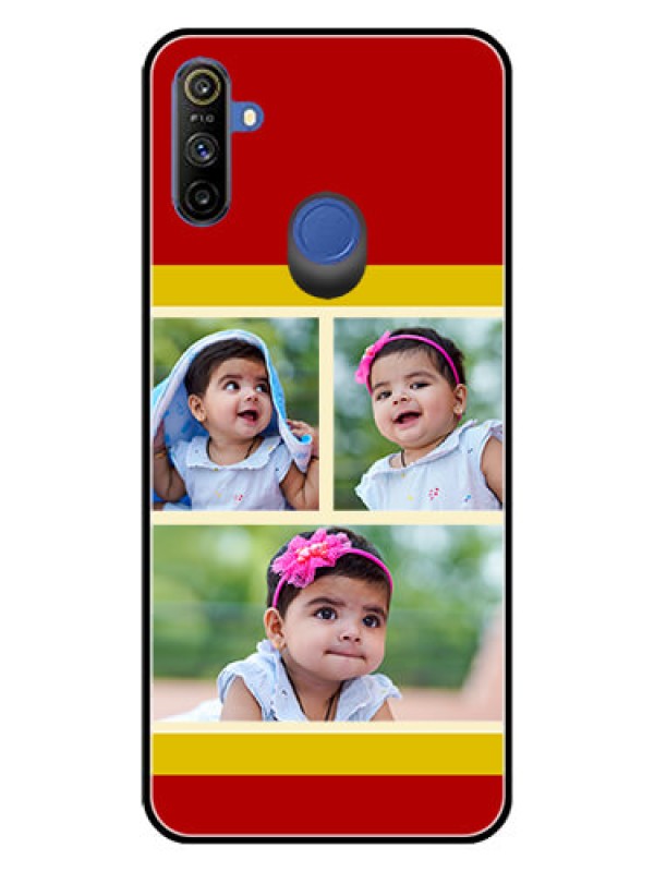 Custom Narzo 20A Custom Glass Mobile Case  - Multiple Pic Upload Design