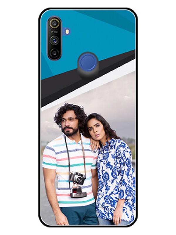 Custom Narzo 20A Photo Printing on Glass Case  - Simple Pattern Photo Upload Design