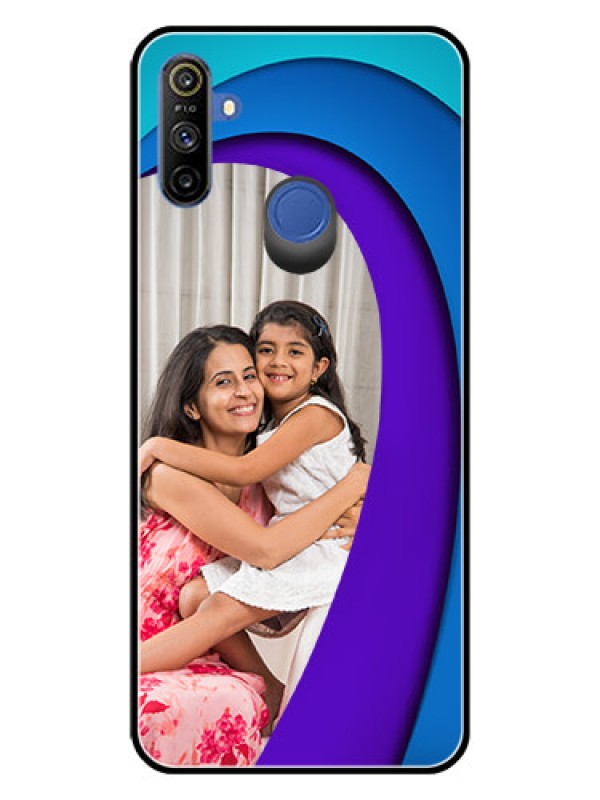 Custom Narzo 20A Photo Printing on Glass Case  - Simple Pattern Design