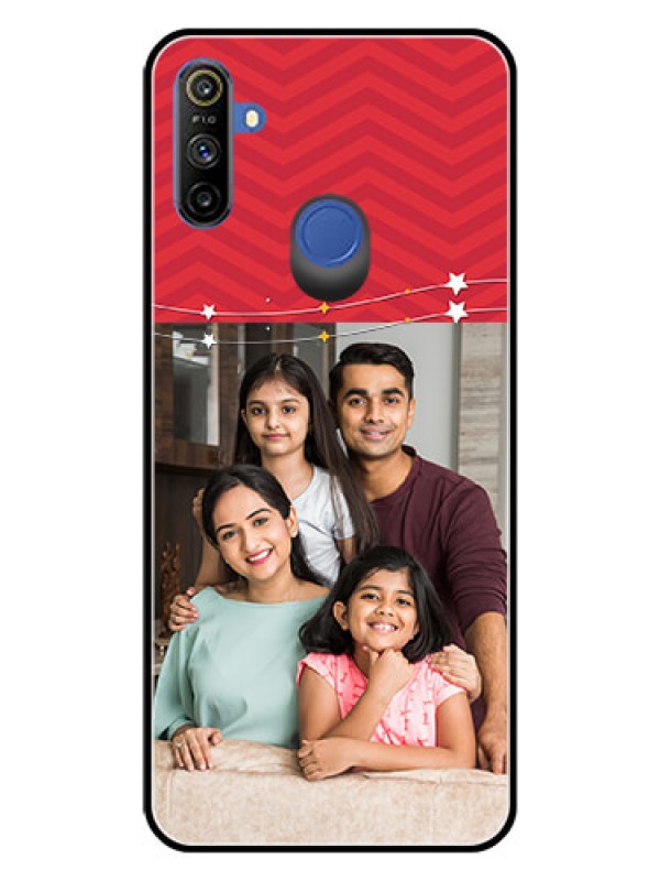 Custom Narzo 20A Personalized Glass Phone Case  - Happy Family Design