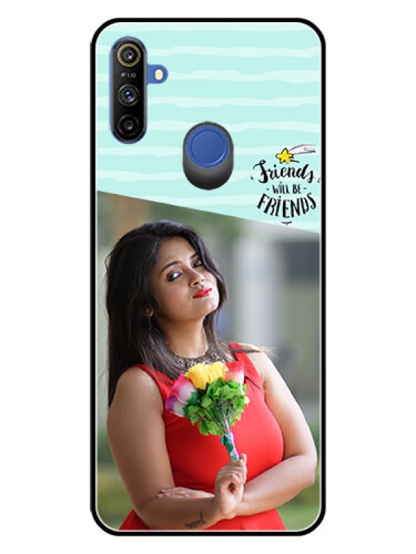 Custom Narzo 20A Custom Glass Phone Case  - Friends Picture Icon Design
