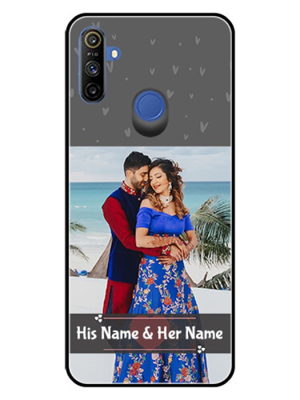 Custom Narzo 20A Custom Glass Mobile Case  - Buy Love Design with Photo Online