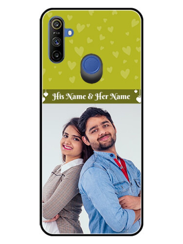 Custom Narzo 20A Custom Glass Phone Case  - You & Me Heart Design