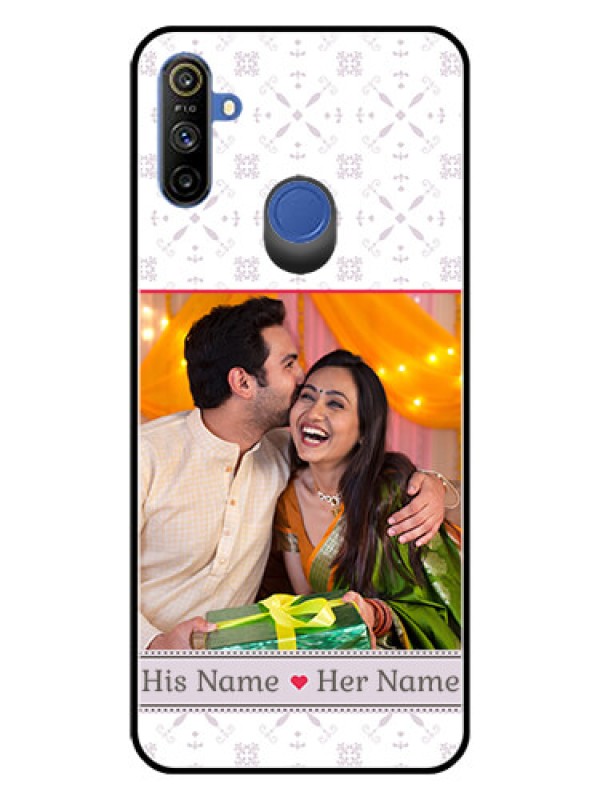 Custom Narzo 20A Custom Glass Mobile Case  - with Photo and Ethnic Design