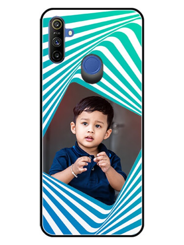 Custom Narzo 20A Personalized Glass Phone Case  - Abstract Spiral Design