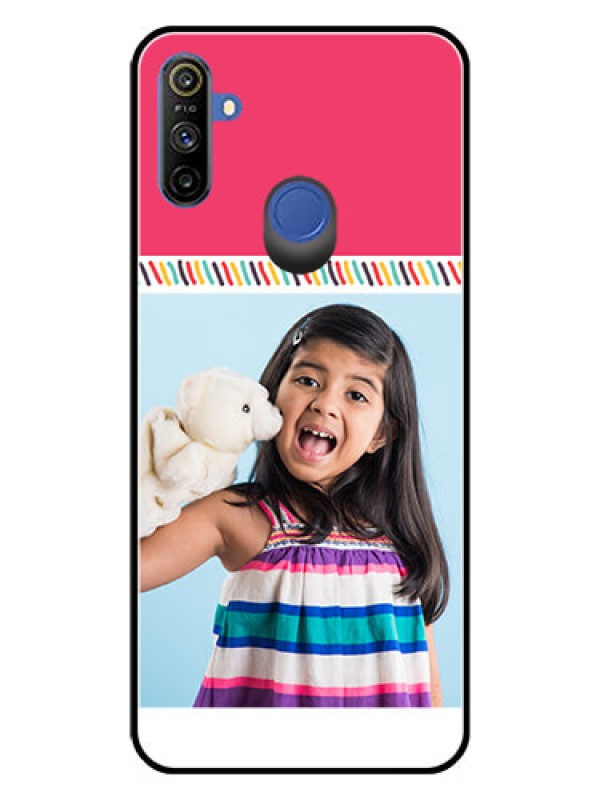 Custom Narzo 20A Personalized Glass Phone Case  - Line art design