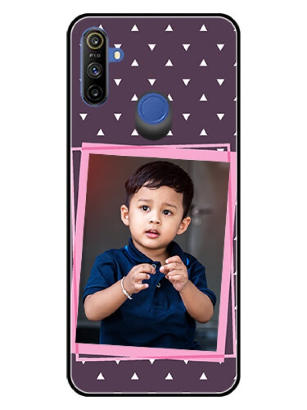 Custom Narzo 20A Custom Glass Mobile Case  - Triangle Pattern Dotted Design