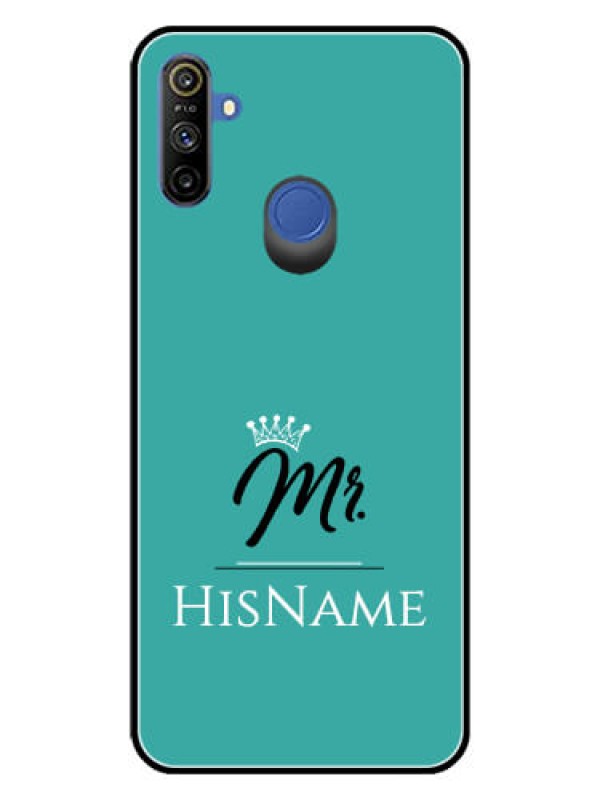 Custom Narzo 20A Custom Glass Phone Case Mr with Name