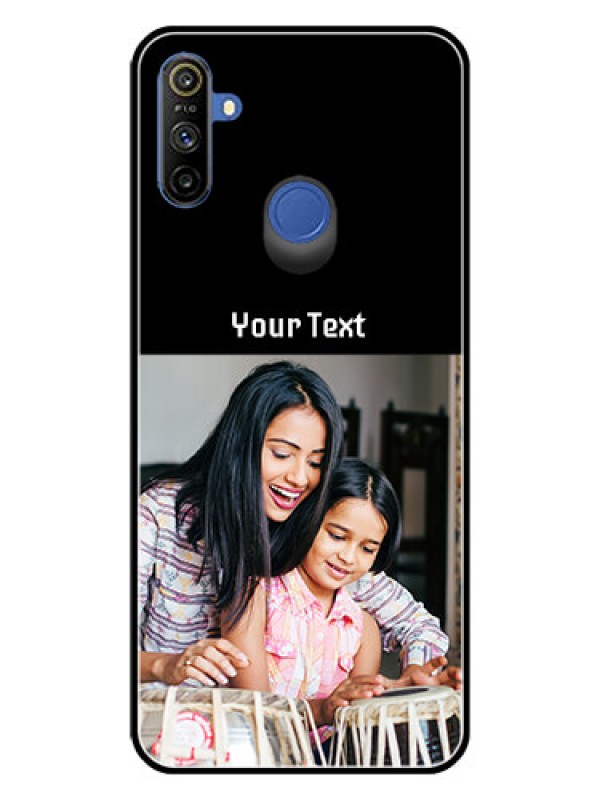 Custom Narzo 20A Photo with Name on Glass Phone Case