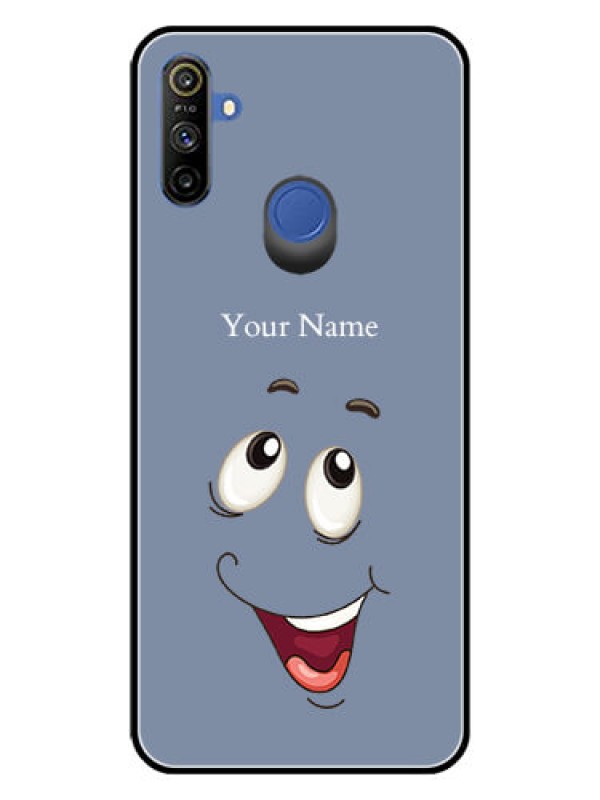 Custom Narzo 20A Photo Printing on Glass Case - Laughing Cartoon Face Design