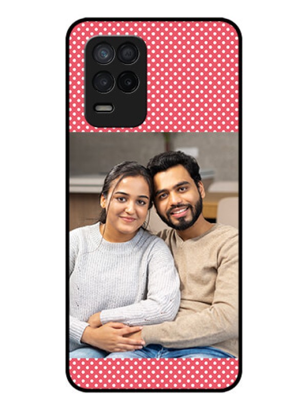 Custom Realme Narzo 30 5G Custom Glass Phone Case - White Dotted Design
