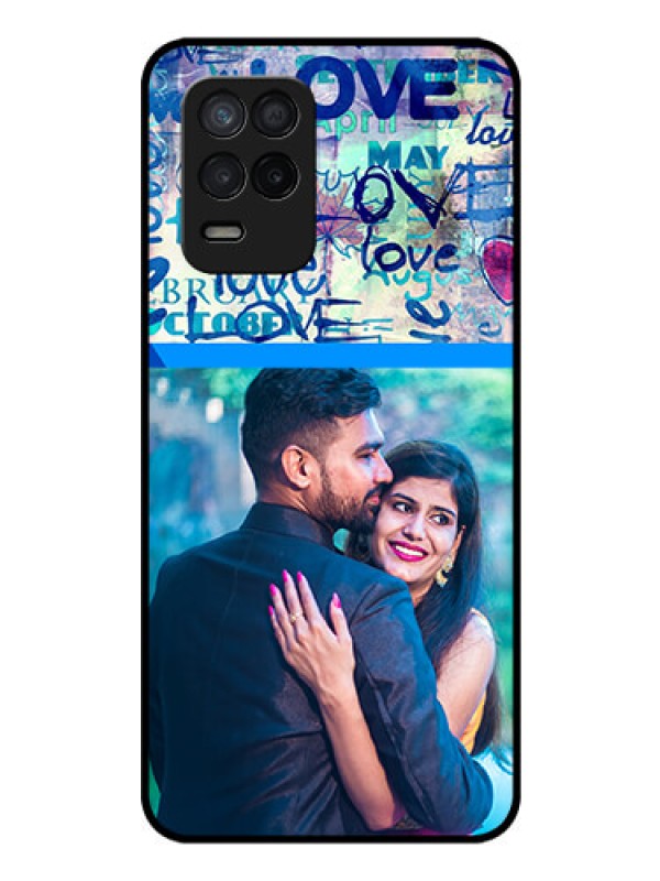 Custom Realme Narzo 30 5G Custom Glass Mobile Case - Colorful Love Design