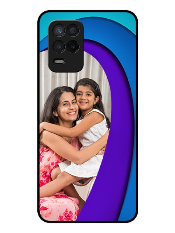 Custom Realme Narzo 30 5G Photo Printing on Glass Case - Simple Pattern Design
