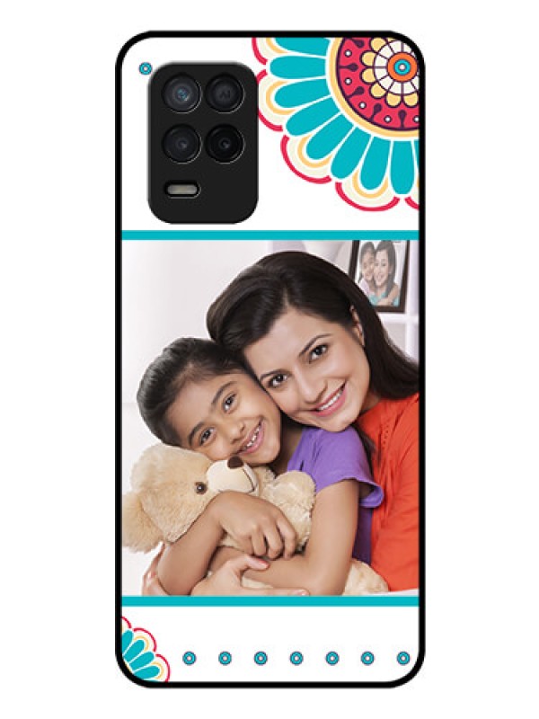 Custom Realme Narzo 30 5G Custom Glass Phone Case - Flower Design
