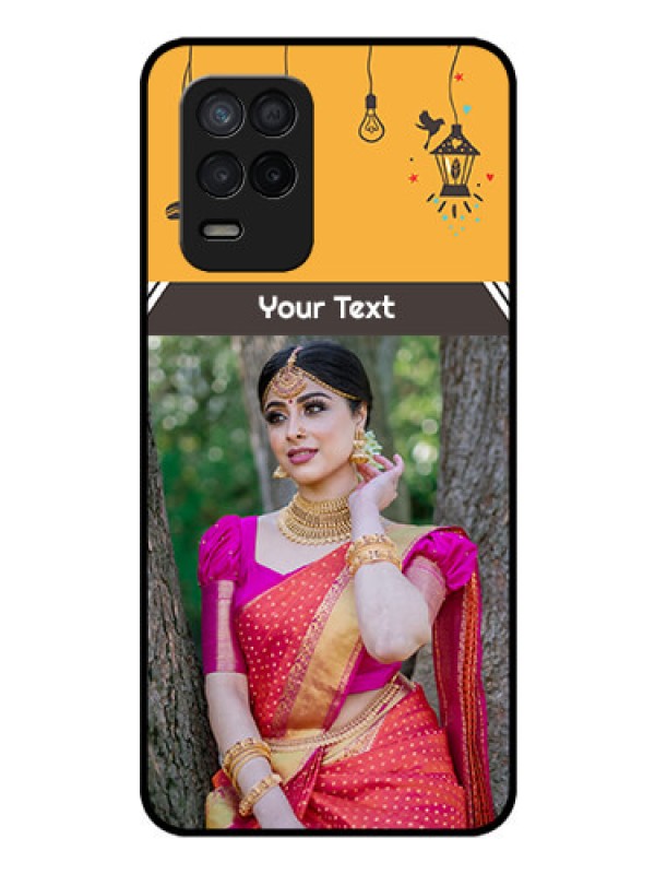 Custom Realme Narzo 30 5G Custom Glass Mobile Case - with Family Picture and Icons 